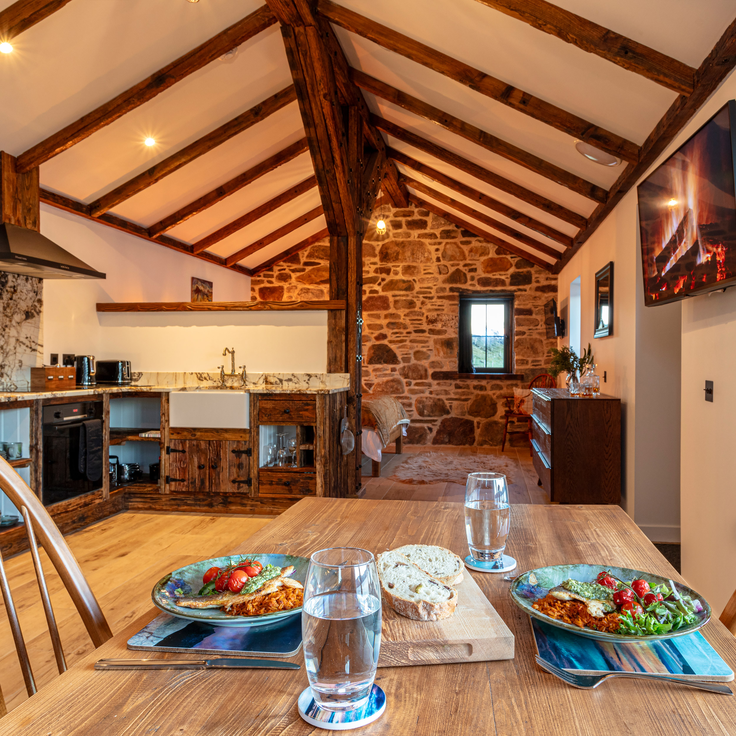 The Wreck & Ruin Luxury Stone Cottages Open Plan